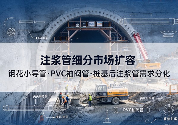 虎林注浆管细分市场扩容，隧道钢花小导管、PVC 袖阀管、桩基后注浆管需求分化